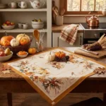 Tovaglia racconti d’autunno 120x120 cm nuvole di stoffa