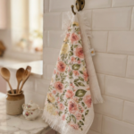 Strofinaccio spugna Rose rosa Clayre Eef