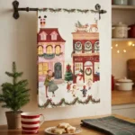 Strofinaccio paesaggio di Natale