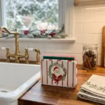 Portaspugna con spugna babbo natale