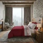 completo letto matrimonale stella alpina rossa
