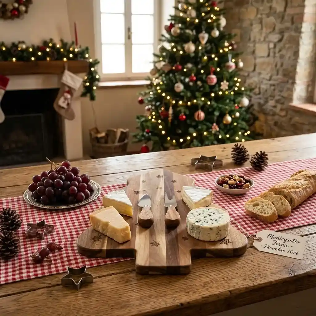 Tagliere albero con coltelli formaggio Tagliere albero con coltelli formaggio