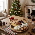 Tagliere pupazzo di neve con coltelli formaggio