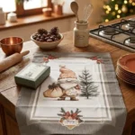 Strofinaccio babbo Natale con scatola nuvole di stoffa