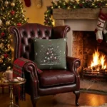 Federa cuscino 45x45 cm albero verde gobelin