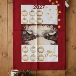 Strofinaccio calendario via natalizia