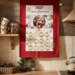 Strofinaccio calendario babbo natale