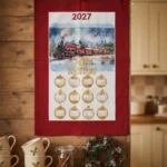 Strofinaccio calendario trenino
