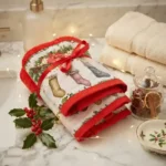 Coppia asciugamani calze rosse