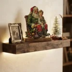 Decorazione in metallo babbo e bimbo