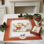 Strofinaccio angelo con scatola regalo nuvole di stoffa