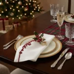 Set 4 tovaglioli merry christmas blanc mariclò